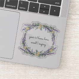 Lavender Yellow Rose en Eucalyptus Sticker