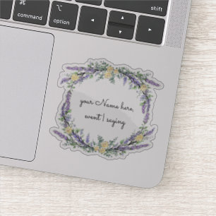 Lavender Yellow Rose en Eucalyptus Sticker