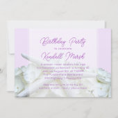 Lavender Zee Star Floral Birthday Party Kaart (Voorkant)