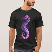 lavender Zen Tangle Seahorse Ocean Art T-shirt (Voorkant)