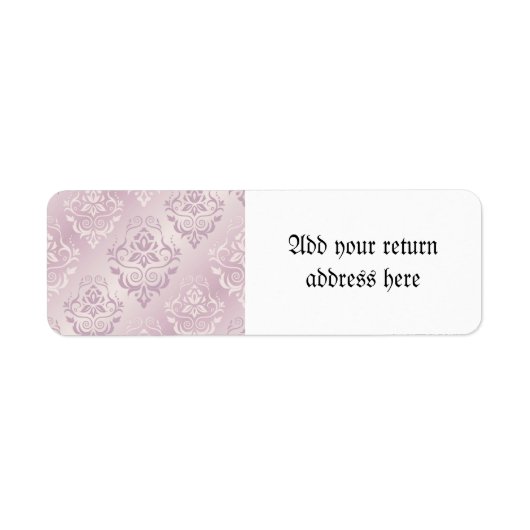 lavender, zilver, zijde, demaser, patroon, chic, e etiket (Voorkant)