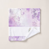 Lavender Zwaan en Bloemenset Handdoeken (Wasdoekje)