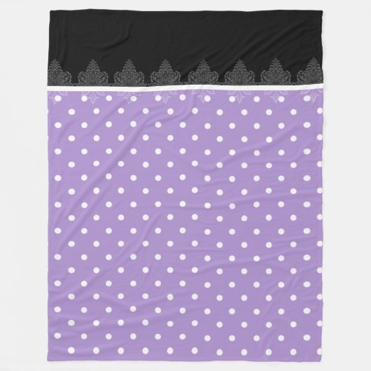 Lavender & zwarte strepen Tiffany's Fleece Blanket (Voorkant)