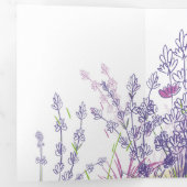 Lavenderbloem Drieluik Wenskaart (Binnenzijde eerst)