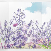 Lavenderbloem Drieluik Wenskaart (Binnenkant midden)