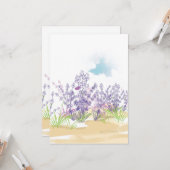 Lavenderbloem Kaart (Voorkant / Achterkant in situ)