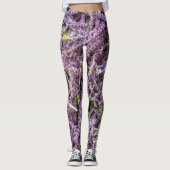 Lavenderbloem patroon leggings (Voorkant)