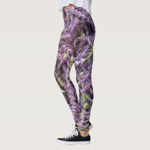 Lavenderbloem patroon leggings