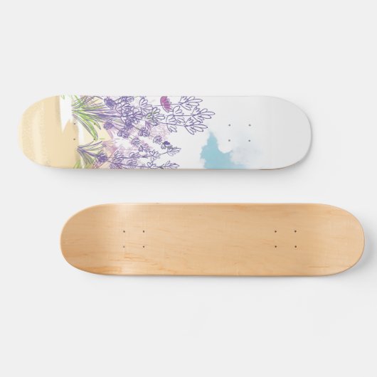 Lavenderbloem Persoonlijk Skateboard (Horizontaal)