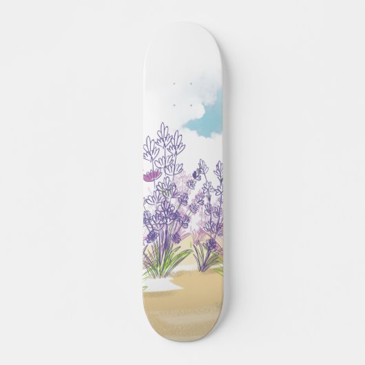 Lavenderbloem Persoonlijk Skateboard (Voorkant)