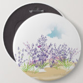 Lavenderbloem Ronde Button 6,0 Cm (Voorkant /achterkant)