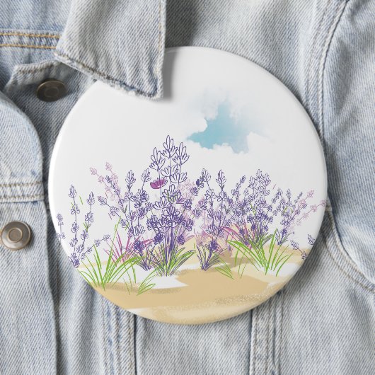 Lavenderbloem Ronde Button 6,0 Cm (In situ)