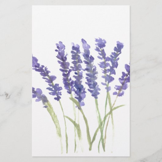 Lavenderbloemen Briefpapier (Voorkant)