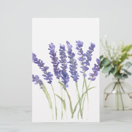Lavenderbloemen Briefpapier (Staand voorkant)