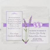 Lavenderbloemen, harten van het houtwuwprogramma (Voorkant / Achterkant)