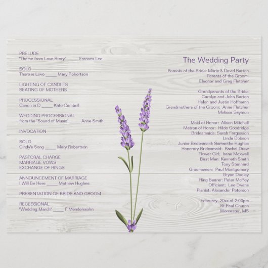 Lavenderbloemen, harten van het houtwuwprogramma (Achterkant)