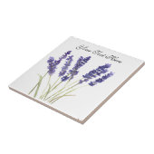 Lavenderbloemen kruiden paarse waterverf tegeltje (Zijkant)