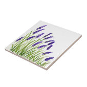 Lavenderbloemen kruiden paarse waterverf tegeltje (Zijkant)