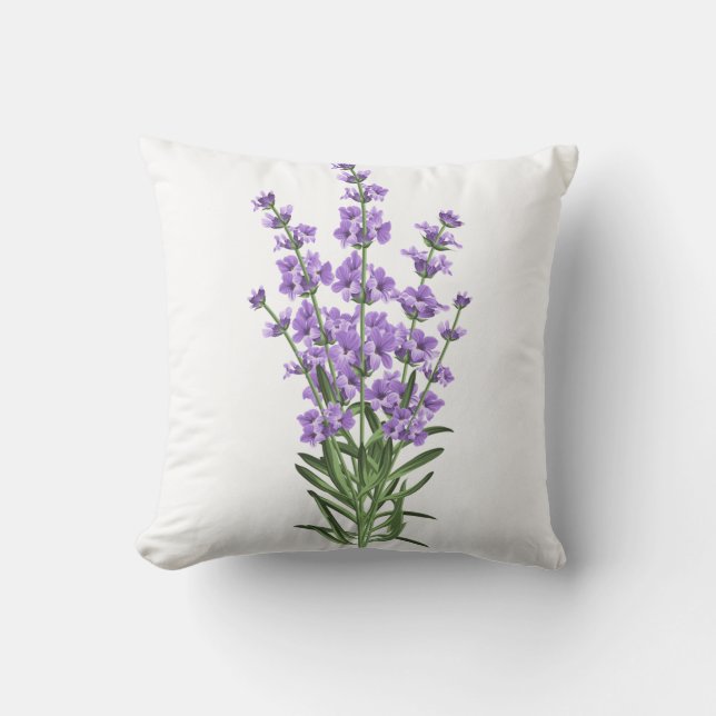Lavenderbloemen Kussen (Voorkant)