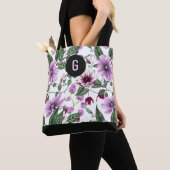 Lavenderbloemen met groene bladeren, aangepast mon tote bag (Dichtbij)