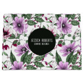 Lavenderbloemen met groene bladeren naadloos groot cadeauzakje (Voorkant)