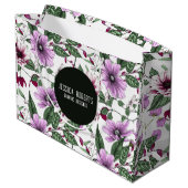 Lavenderbloemen met groene bladeren naadloos groot cadeauzakje (Achterkant Gekanteld)