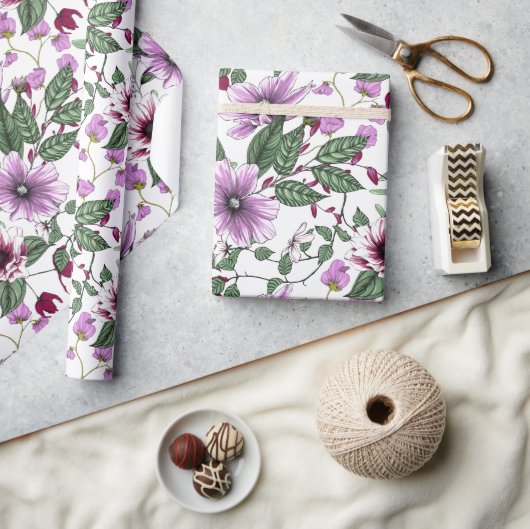Lavenderbloemen naadloos patroon cadeaupapier (Crafts)