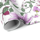 Lavenderbloemen naadloos patroon cadeaupapier (Rol Hoek)