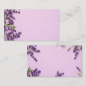 Lavenderbloemen op roze achtergrond visitekaartje (Voorkant / Achterkant)