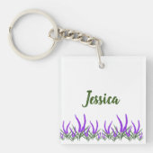 Lavenderbloemen Sleutelhanger (Voorkant)