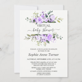 Lavenderbloemen - Virtueel Baby shower laden Kaart