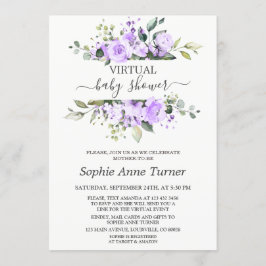 Lavenderbloemen - Virtueel Baby shower laden Kaart