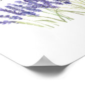 Lavenderbloemen waterverf kruiden paars chic poster (Hoek)