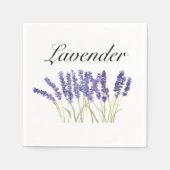 Lavenderbloemen waterverf kruiden paars chic servet (Voorkant)