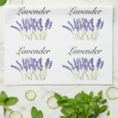 Lavenderbloemen waterverf kruiden paars chic theedoek (Gevouwen)