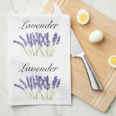 Lavenderbloemen waterverf kruiden paars chic theedoek (Quarter Fold)