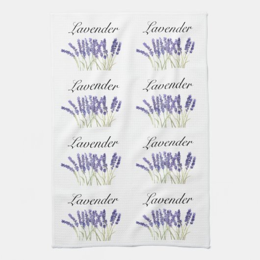 Lavenderbloemen waterverf kruiden paars chic theedoek (Verticaal)