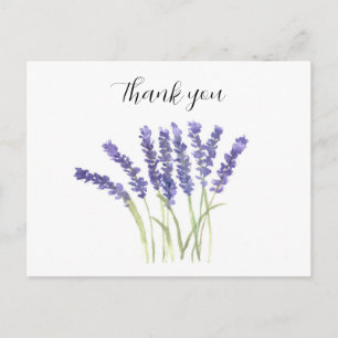 Lavenderbloemen waterverf Paarse Floral rustig Briefkaart