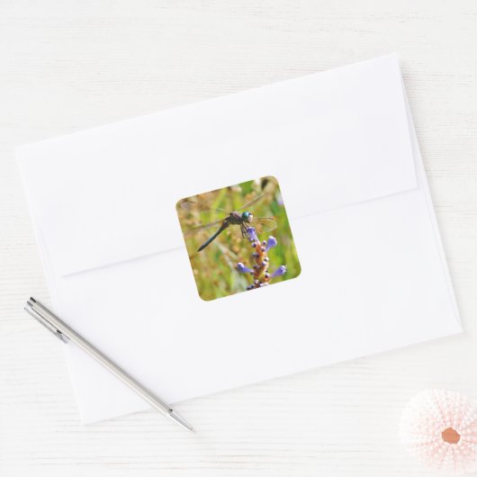 Lavenderbloemlibrie Vierkante Sticker (Envelop)