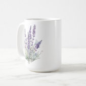 Lavendermok, op maat gemaakte naam mok voor moeder (Voorkant links)