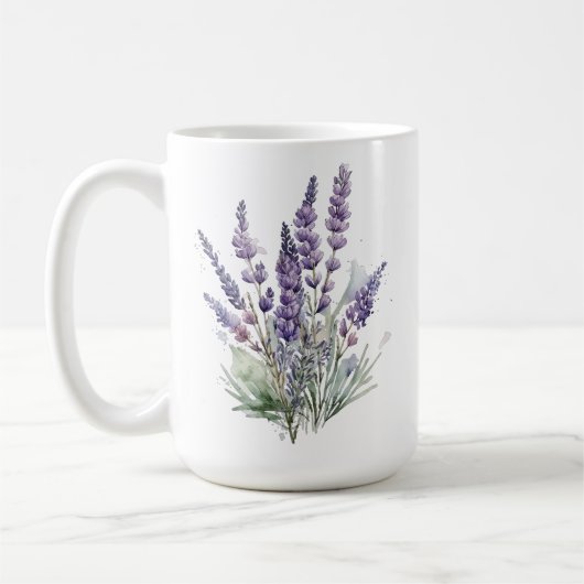 Lavendermok, op maat gemaakte naam mok voor moeder (Links)