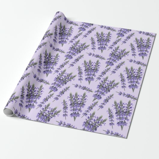 Lavenderpatroon Cadeaupapier (Uitgerold)