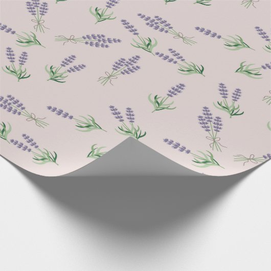 Lavenderpatroon Cadeaupapier (Hoek)