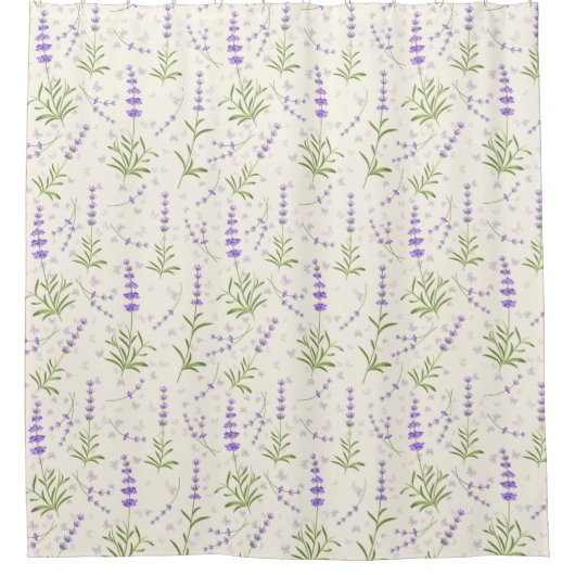 Lavenderpatroon Douchegordijn (Voorkant)