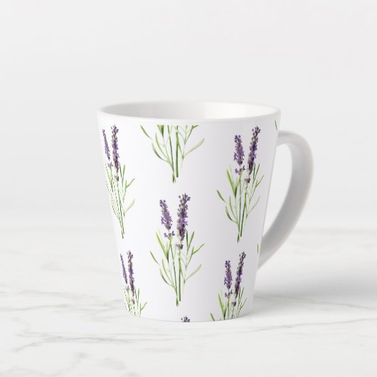 lavenderpatroon latte mok (Rechterhoek)