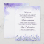 Lavenders Trouwgegevens Informatie Gast Informatiekaartje (Voorkant / Achterkant)
