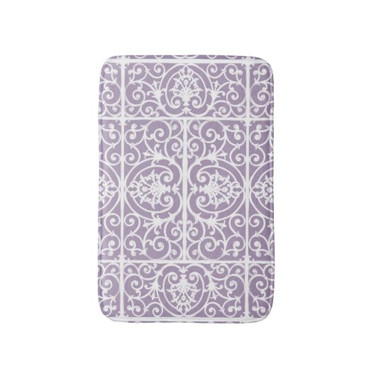 Lavenderscrollpatroon Badmat (Voorkant Verticaal)