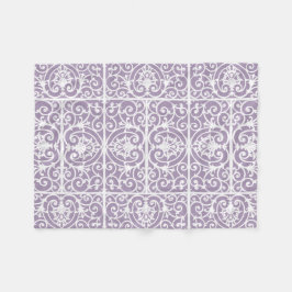 Lavenderscrollpatroon Fleece Deken