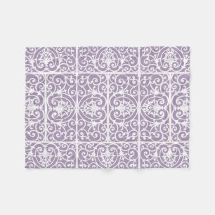 Lavenderscrollpatroon Fleece Deken