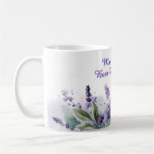 LavenderSpring Floral Best Teacher Elegant Script Koffiemok (Links)